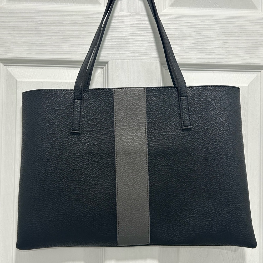 Vince Camuto Black and Gray Tote Bag